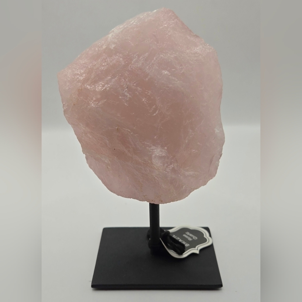 Rose Quartz Crystal on Stand Brazil 1.4lb 6" Healing Love Stone - Picture 2 of 9